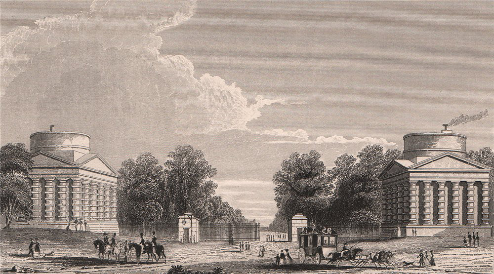 PARIS. Barriere de Neuilly. BICKNELL 1845 old antique vintage print picture
